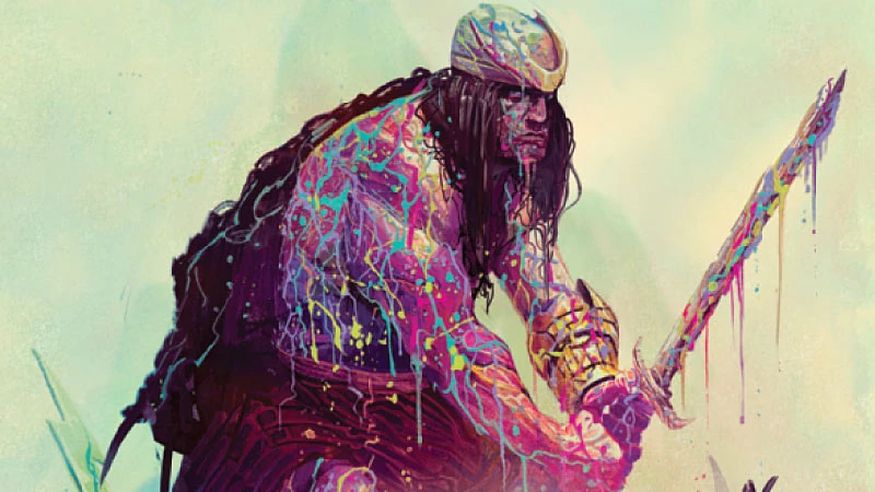 Suitably weird cover art for the fifth issue in Secret Wars’ Weirdworld miniseries.